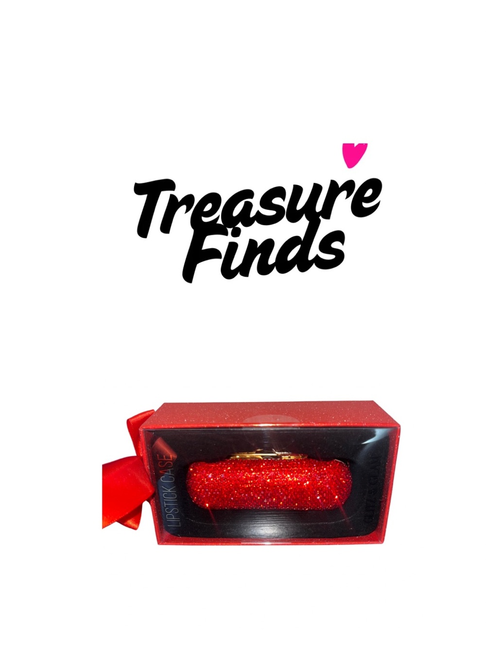 Glitz & Glam Red Bling Lipstick Case